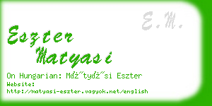 eszter matyasi business card